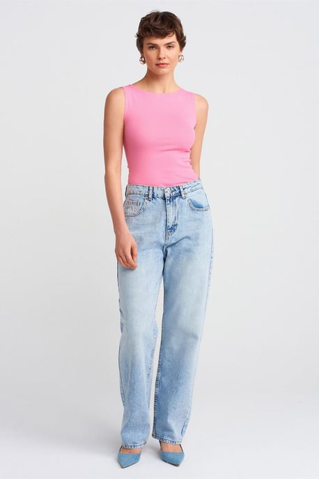 Högmidjade raka mom-jeans - Image 1