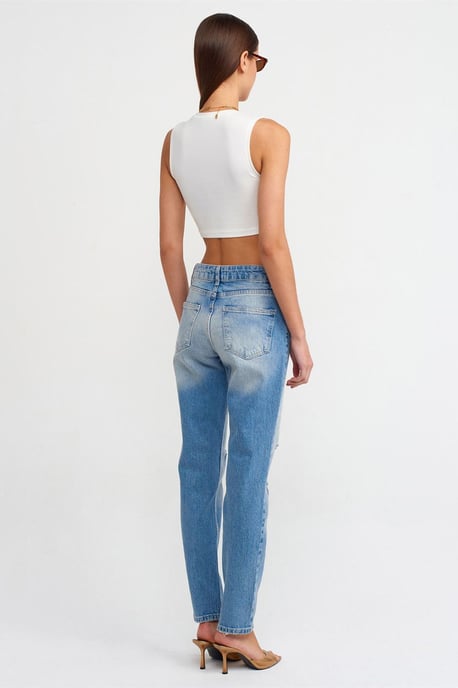 Low-Waist Straight-Leg Jeans - Image 2
