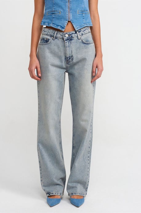 Dames Lage Taille Rechte Jeans - Image 3