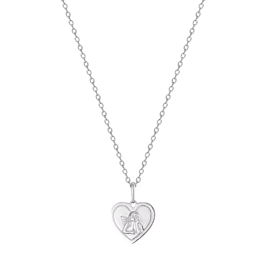Sterling Silver Heart Cherub Pendant Charm - Image 2