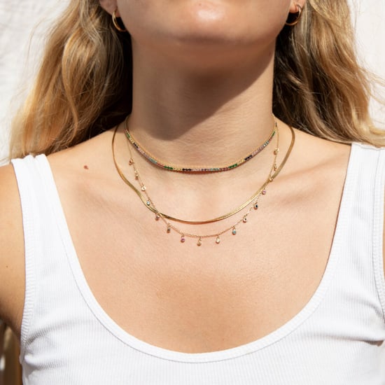 18ct Gold Plated Rainbow CZ Tennis Choker - Image 2