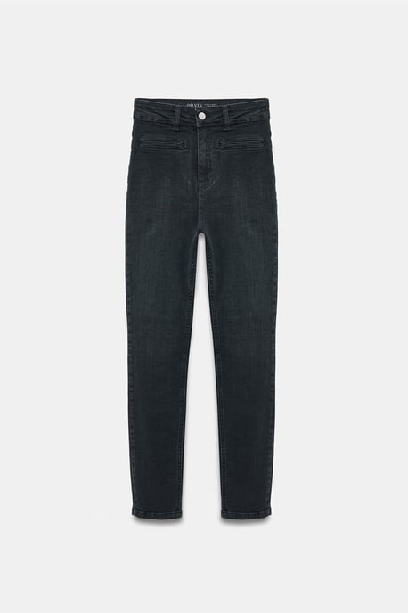 Högmidjade smala jeans - Image 6