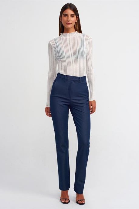 Slim Fit Ribbed Half-Turtleneck Sweater - Image 3