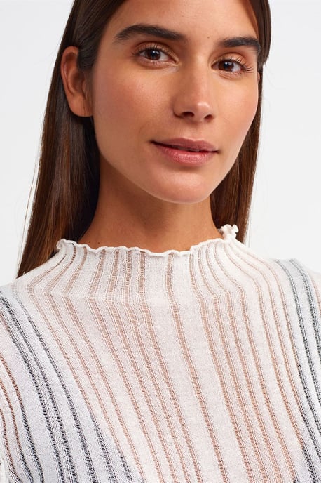 Slim Fit Ribbed Half-Turtleneck Sweater - Image 4
