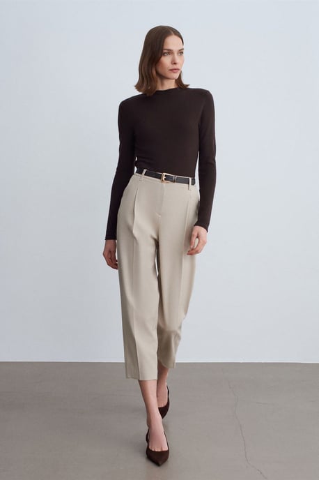 Women's Slim-fit Ribbed Half-turtleneck Sweater - Image 5