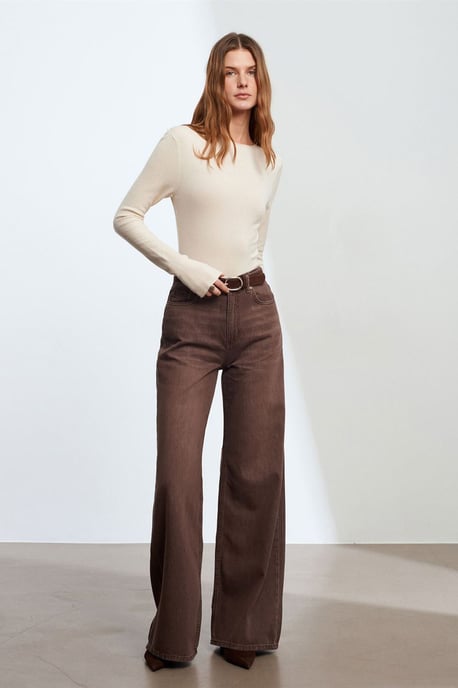 Dames Ribbel Bootneck Slank-fit Trui - Image 4