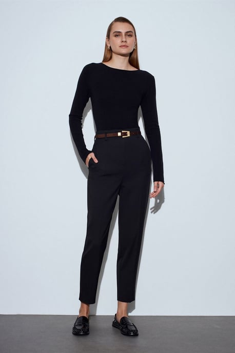 Dames Geribbeld Bootneck Slim-fit Trui - Image 4