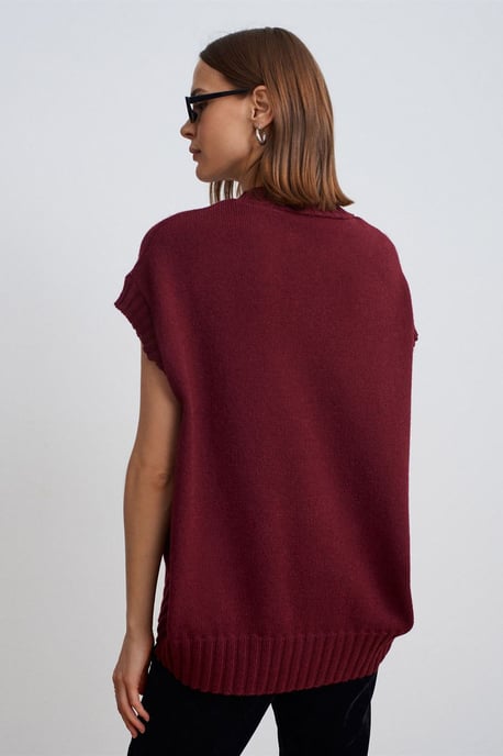 Oversized Geribbelde Trui Vest - Image 2
