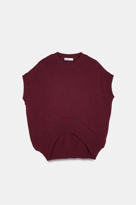 Oversized Geribbelde Trui Vest - Image 5
