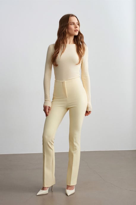 Dames Ribbels Boothals Slank-Fit Trui - Image 3