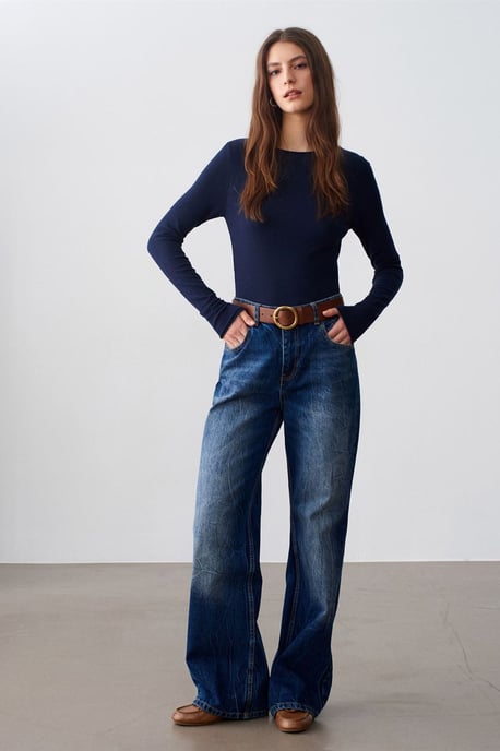 Dames Ribbel Bootneck Slim-fit Trui - Image 4