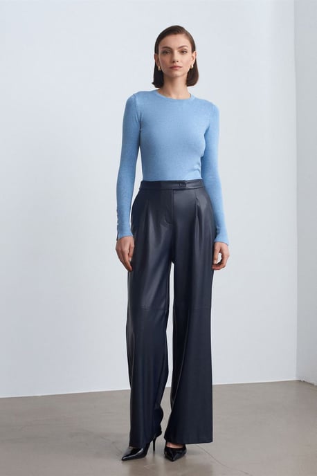 Slim Fit Geribbelde Ronde Hals Trui - Image 4
