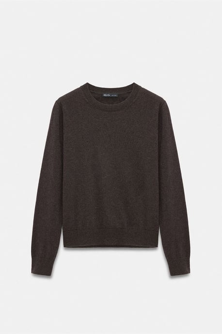 Women's Cashmere Ribbed Crew Neck Sweater - Image 6