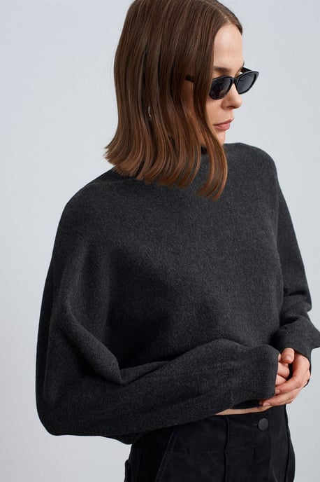 Dames Oversized Cropped Coltrui - Image 3