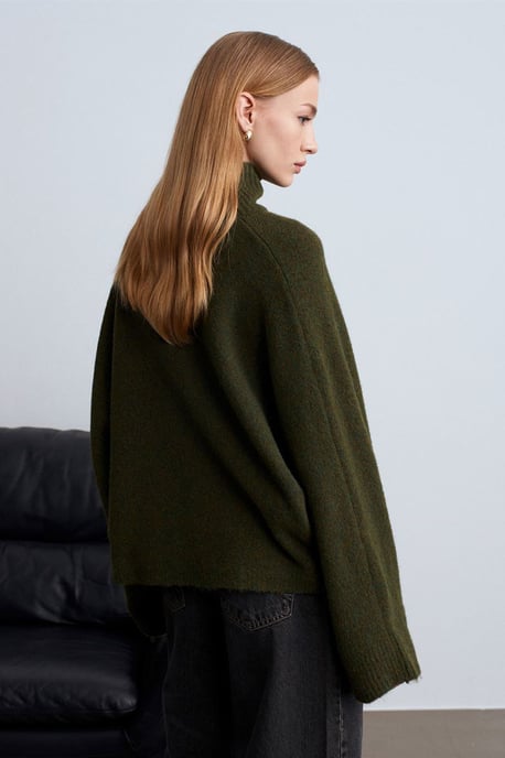 Oversized Geribbelde Coltrui - Image 2