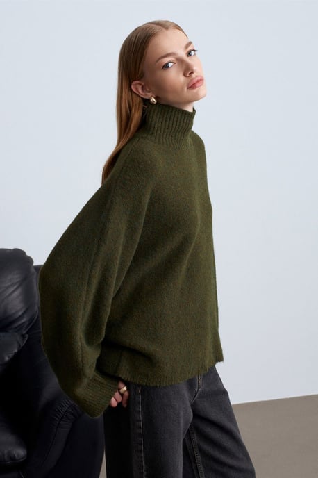 Oversized Geribbelde Coltrui - Image 3