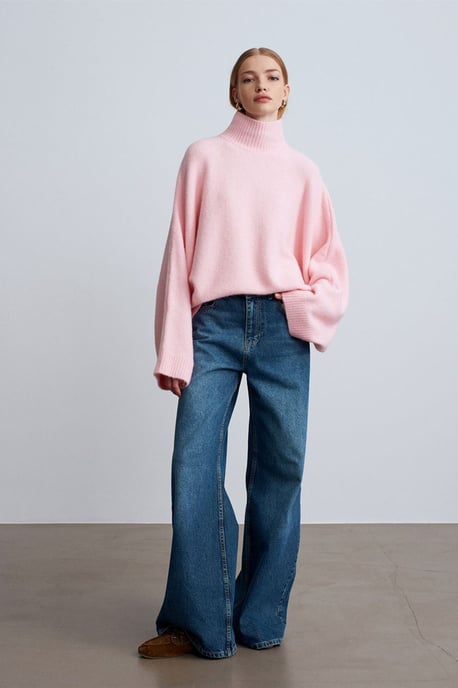Oversized Geribbelde Coltrui - Image 3