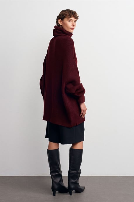 Oversized Geribbelde Coltrui - Image 2