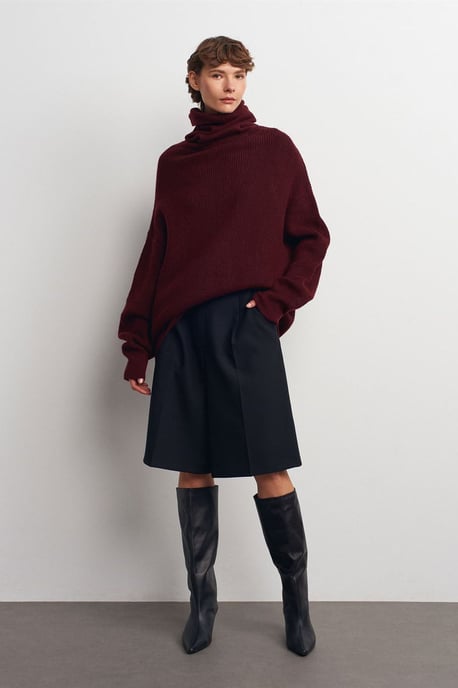 Oversized Geribbelde Coltrui - Image 5