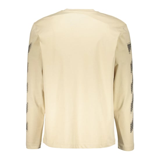Off White Heren Crew Neck Regular T-shirt (Bruin/zwart) - Image 2