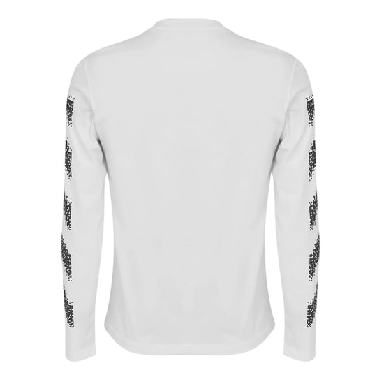 Off White Heren Crew Neck Regular T-shirt (Wit, Zwart) - Image 2