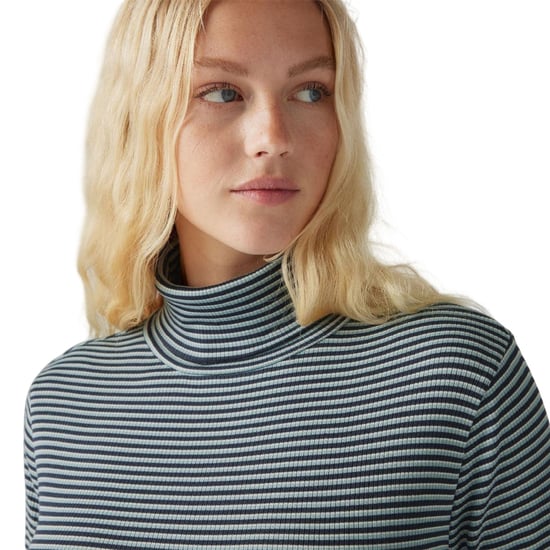 Levis Sköldpaddshalsad långärmad topp för dam och dam (Marinblå kavaj) - Image 4
