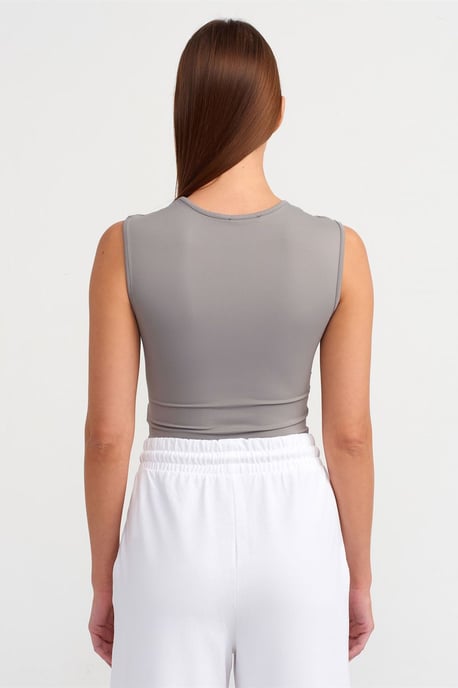 Naadloze Mouwloze Slim-fit Eendelig Pak - Image 2