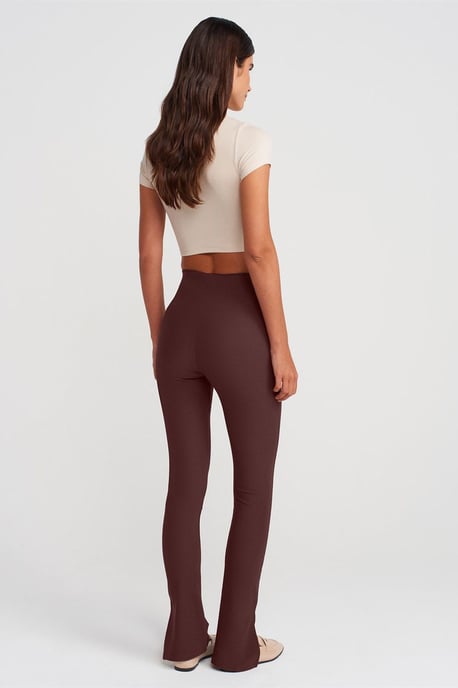 Hoge taille flare leggings met uitsnijding - Image 2