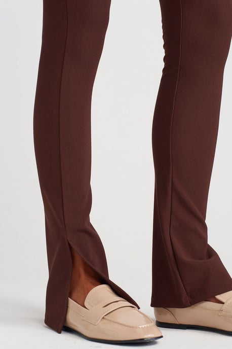 Hoge taille flare leggings met uitsnijding - Image 3