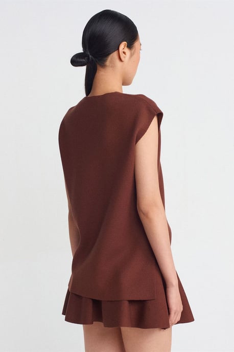 Women's Ribbed V-Neck Sweater Vest - Image 2