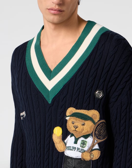 V-Neck Pullover Plein Tennis - Image 3