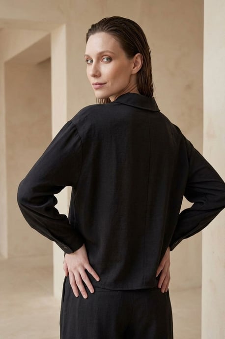 Bomull Poplin Skjorta och Shorts Set - Image 6