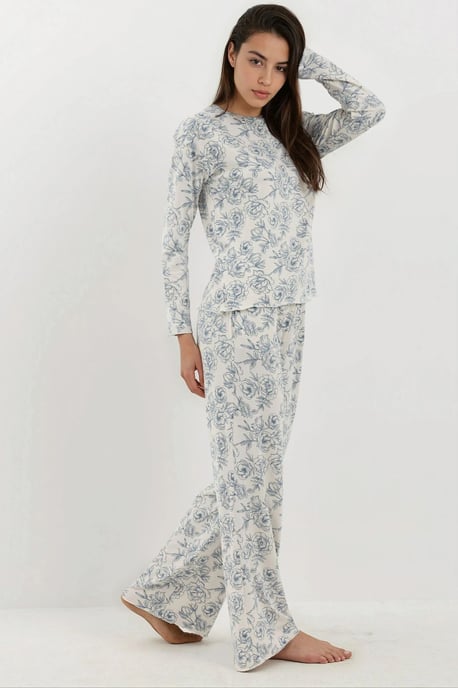 Mjuk Beröring Avslappnad Passform Pyjamas Set - Image 5