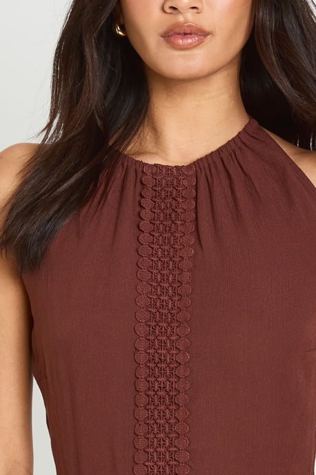 Textured Trim Detail Playsuit - Image 4