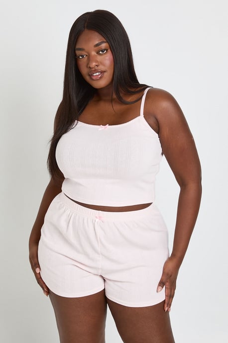 Plus Pointelle Cami Pyjama Top - Image 1