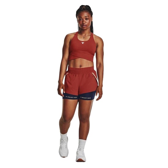 Under Armour Dames/Dames Project Rock gelaagde shorts (Rood) - Image 4