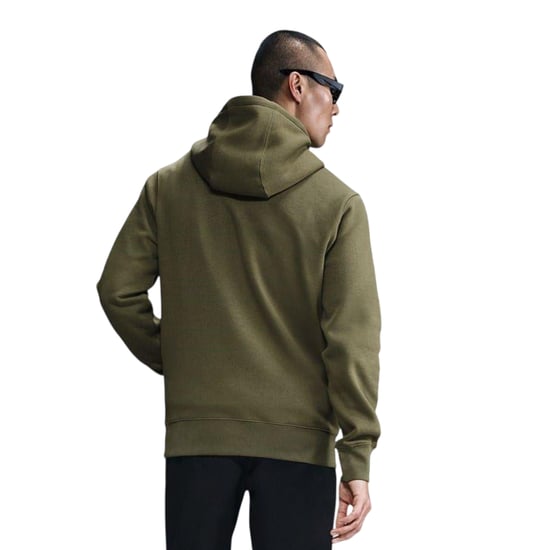 Nike Mens Club Fleece Pullover Hoodie (Oliv/vit) - Image 3