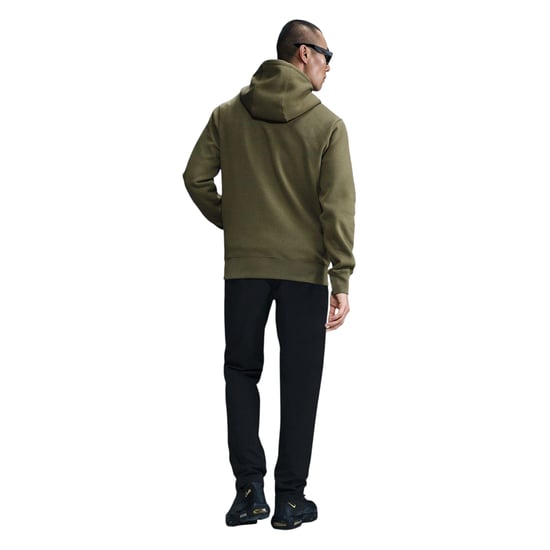 Nike Mens Club Fleece Pullover Hoodie (Oliv/vit) - Image 4