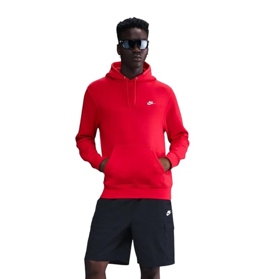 Nike Mens Club Fleece Pullover Hoodie (Uni Röd) - Image 2