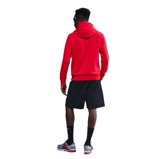 Nike Mens Club Fleece Pullover Hoodie (Uni Röd) - Image 4