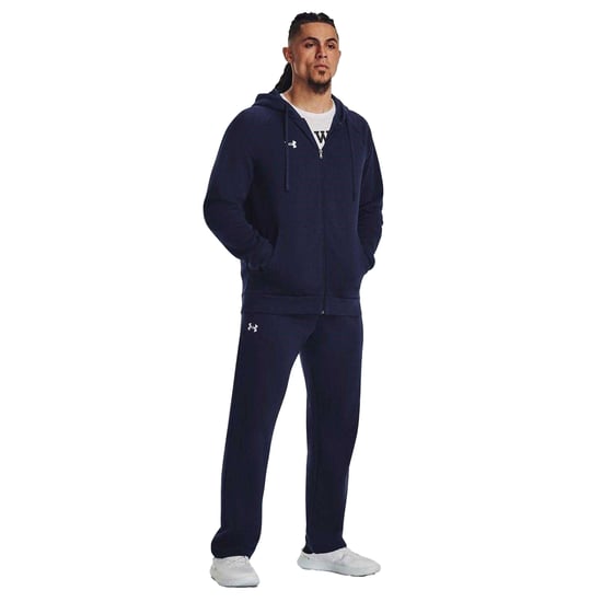 Under Armour Mens Rival Fleece Full Zip Hoodie (Marinblått) - Image 4