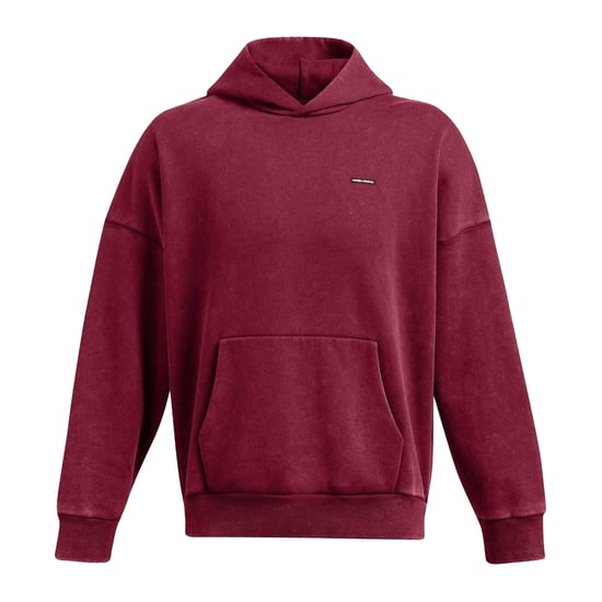 Under Armour Heren Relaxed Fit Drop Sleeve Hoodie (Rood) - Image 2