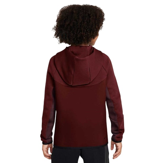 Nike Technische fleece-hoodie met doorlopende rits voor kinderen (Bourgondië) - Image 2