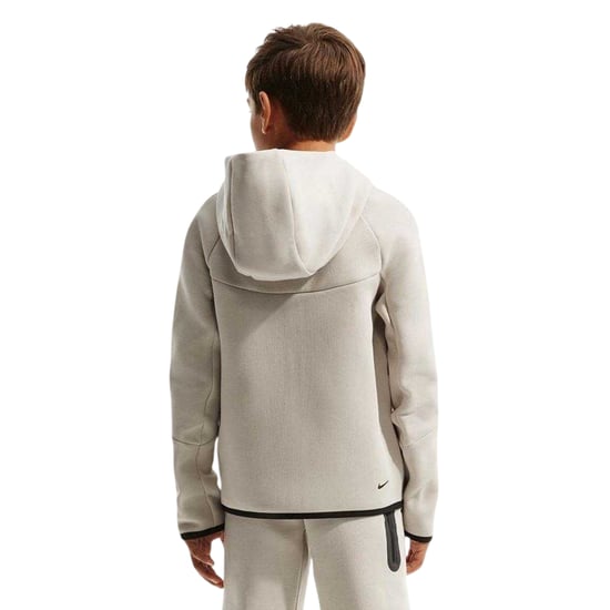 Nike Technische fleece-hoodie met doorlopende rits voor kinderen (Crème) - Image 2