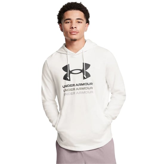 Under Armour Heren Rival Terry Grafische Hoodie (Wit) - Image 1