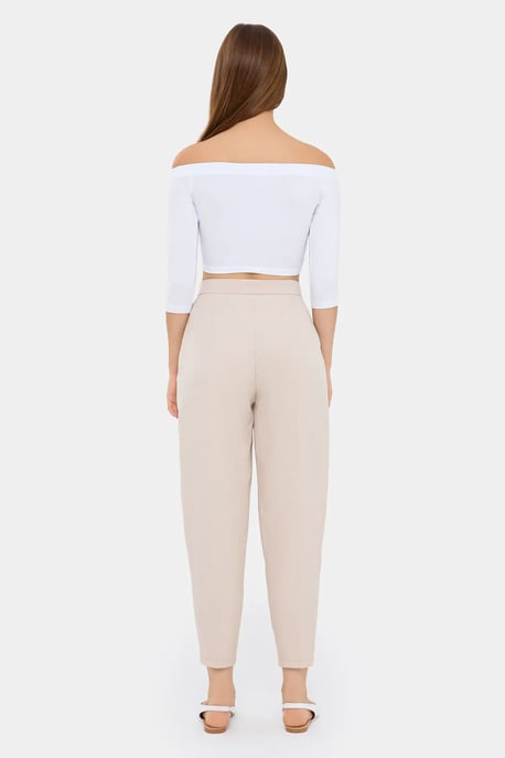 High-Waist Striped Carrot Trousers - Image 4