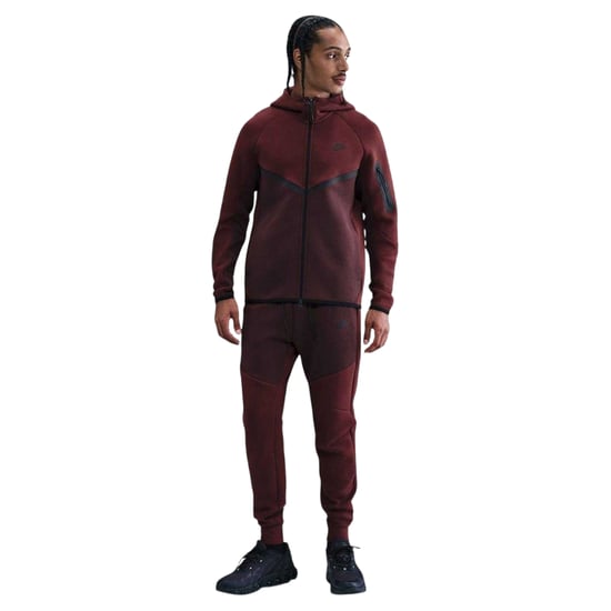 Nike Heren Tech Tapered Joggers (Rood/zwart) - Image 1