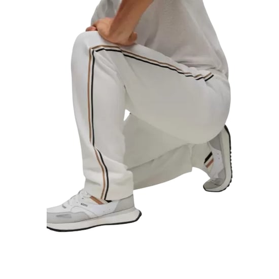 Boss Heren Joggingbroek met zijstreep (Wit) - Image 4