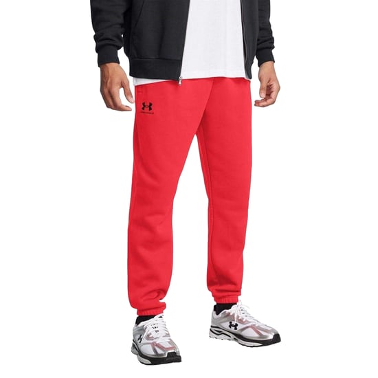 Under Armour Heren Essential Fleece Joggers (Rood) - Image 3