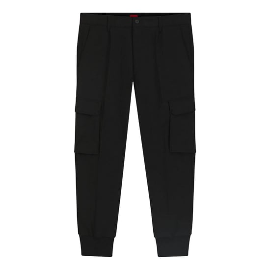 Hugo Heren Glavin241 Slim Cargo Broek (Zwart) - Image 2